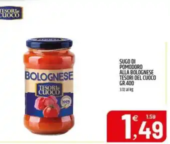 Ard Discount Sugo di pomodoro alla bolognese Tesori del Cuoco offerta