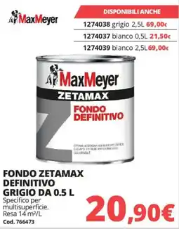 Brico Io FONDO ZETAMAX DEFINITIVO GRIGIO offerta