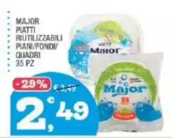 Splendidi e Splendenti Major piatti riutilizzabili piani/fondi/quadri offerta