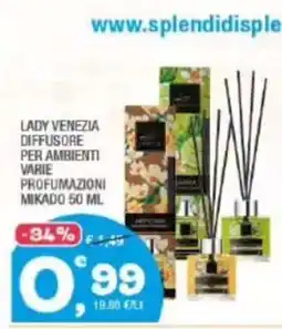 Splendidi e Splendenti Lady Venezia Diffusore per Ambienti offerta