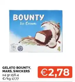 Mercatò GELATO BOUNTY, MARS, SNICKERS offerta