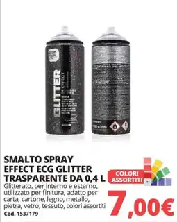 Brico Io SMALTO SPRAY EFFECT ECG GLITTER TRASPARENTE offerta
