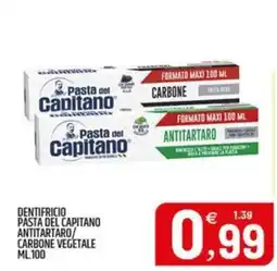 Ard Discount DENTIFRICIO PASTA DEL CAPITANO ANTITARTARO/CARBONE VEGETALE offerta