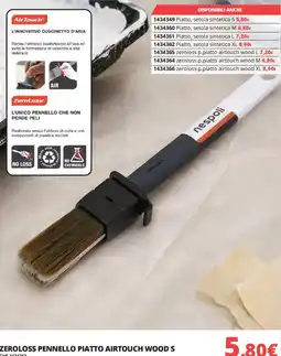 Brico Io ZEROLLOSS PENNELLO PIATTO AIRTOUCH WOOD S offerta