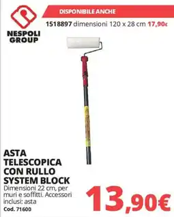 Brico Io ASTA TELESOCPICA CON RULLO SYSTEM BLOCK offerta
