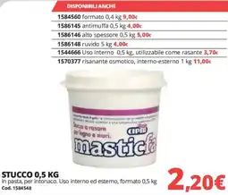 Brico Io Stucco a rasare per legno e muri masticfa offerta