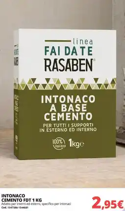Brico Io INTONACO A BASE CEMENTO linea FAI DA TE RASABEN® offerta