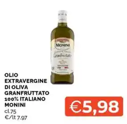 Mercatò OLIO EXTRAVERGINE DI OLIVA GRANFRUTTATO MONINI offerta