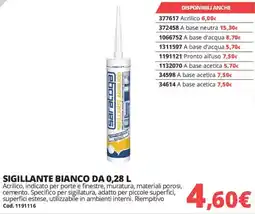 Brico Io SIGILLANTE BIANCO ACRILICO SARATOGA offerta