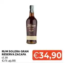 Mercatò RUM SOLERA GRAN RESERVA ZACAPA offerta
