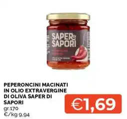 Mercatò Peperoncini macinati in olio extravergine di oliva Saper di Sapori offerta