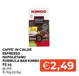 Mercatò Caffè in cialde Espresso Napoletano Formula Bar Kimbo offerta