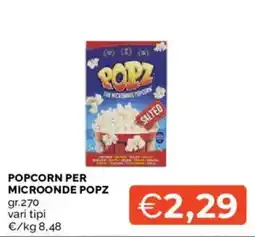 Mercatò POPCORN PER MICROONDE POPZ offerta