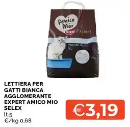 Mercatò Lettiera per gatti bianca agglomerante Expert Amico Mio offerta