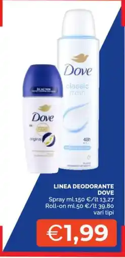 Mercatò LINEA DEODORANTE DOVE offerta