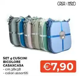 Mercatò SET 4 CUSCINI BICOLORE CASAXCASA offerta