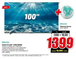 MediaWorld Hisense Smart TV 100" 100E7QPRO offerta