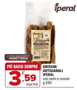 Iperal Grissini Artigianali Iperal con semi e cereali offerta