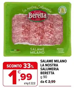Iperal Salame Milano Beretta offerta