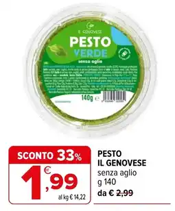 Iperal PESTO VERDE senza aglio IL GENOVESE offerta