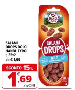 Iperal Salami Drops Dolci Handl Tyrol offerta