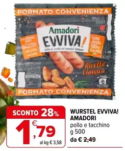 Iperal WURSTEL EVVIVA! AMADORI offerta