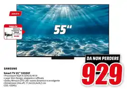 MediaWorld Samsung Smart TV 55" 55S90F offerta