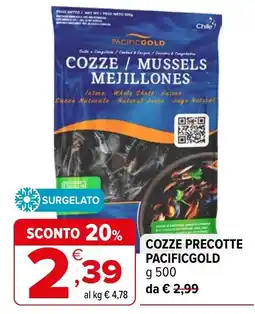 Iperal Cozze precotte Pacificgold offerta