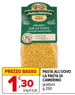 Iperal Pasta all'uovo La Pasta di Camerino grattoni offerta
