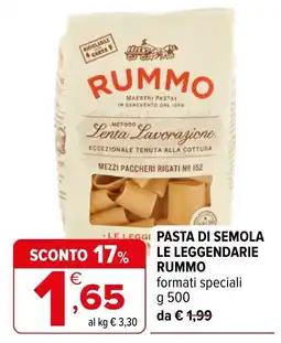 Iperal Pasta di semola le leggendarie rummo offerta