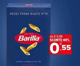 Iperal Mezze Penne Rigate N°70 Barilla offerta