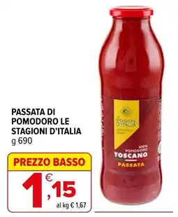 Iperal Passata di pomodoro Le Stagioni d'Italia offerta