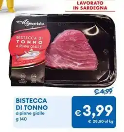 MD Discount Alguerès Bistecca di tonno a pinne gialle offerta