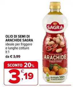 Iperal OLIO DI SEMI DI ARACHIDE SAGRA offerta