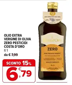 Iperal OLIO EXTRA VERGINE DI OLIVA ZERO PESTICIDI COSTA D'ORO offerta