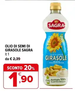 Iperal OLIO DI SEMI DI GIRASOLE SAGRA offerta