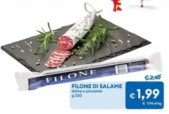 MD Discount Filone di Salame Dolce e Piccante offerta