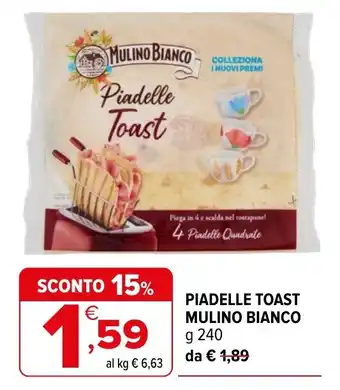 Iperal Piadelle Toast Mulino Bianco offerta