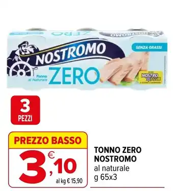 Iperal Tonno ZERO NOSTROMO al naturale offerta