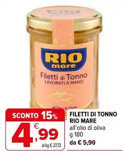 Iperal Filetti di Tonno RIO mare offerta