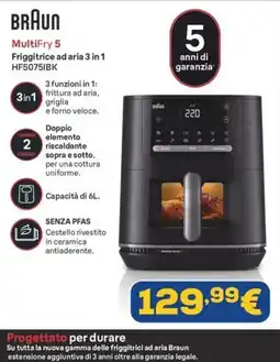 Euronics BRAUN MultiFry 5 Friggitrice ad aria 3 in 1 offerta