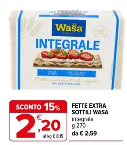 Iperal Fette extra sottili Wasa integrale offerta