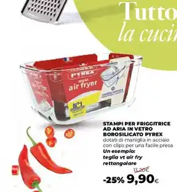 Coop STAMPINI PER FRIGGITRICE AD ARIA IN VETRO BOROSILICATO PYREX offerta