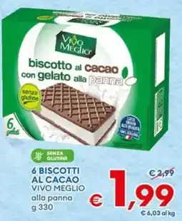 MD Discount Biscotti al cacao Vivo Meglio alla panna offerta