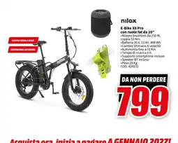 MediaWorld nilox E-Bike X8 Pro con ruote fat da 20” offerta