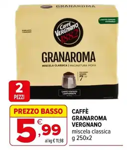 Iperal CAFFÈ GRANAROMA VERGNANO offerta
