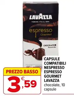 Iperal capsule compatibili nespresso espresso gourmet lavazza chocolate offerta