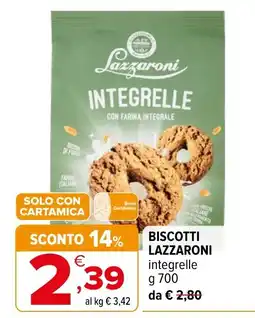 Iperal Biscotti Lazzaroni integrelle offerta