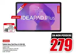 MediaWorld Lenovo Tablet Idea Tab Plus offerta