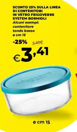 Coop Bormioli Rocco contenitore tondo basso offerta